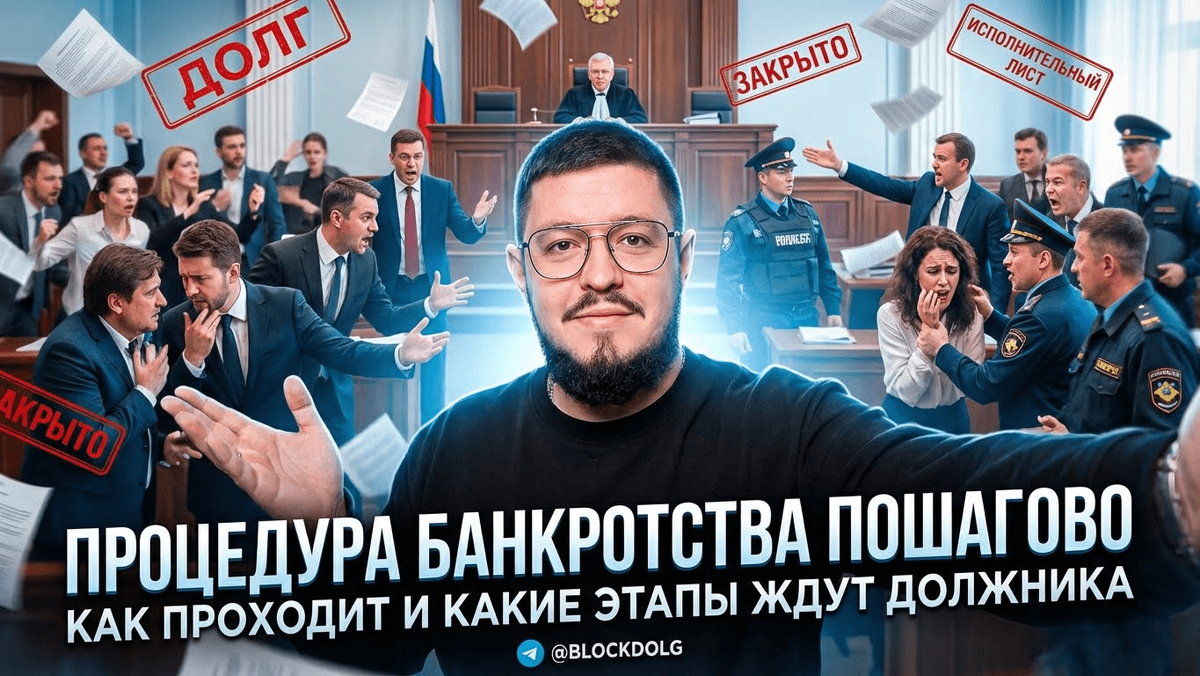   Этапы процедуры банкротства для должника Максим