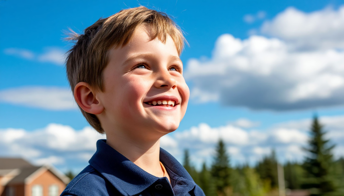 Мальчик был обычным жизнерадостным ребёнком.