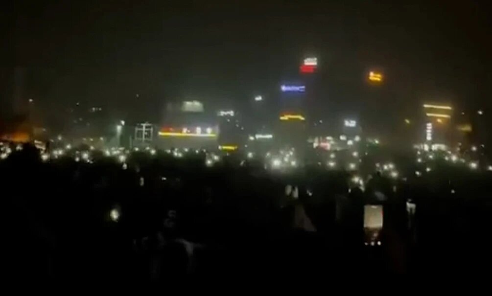    Протесты в Иране. Кадр видео из соцсетей