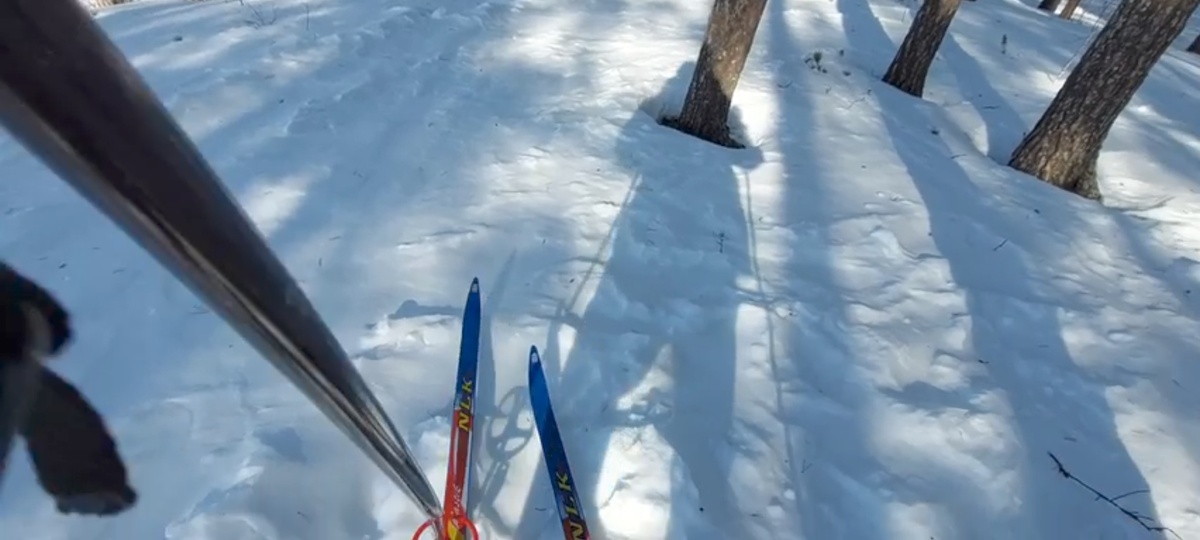 Отстёгиваю лыжу