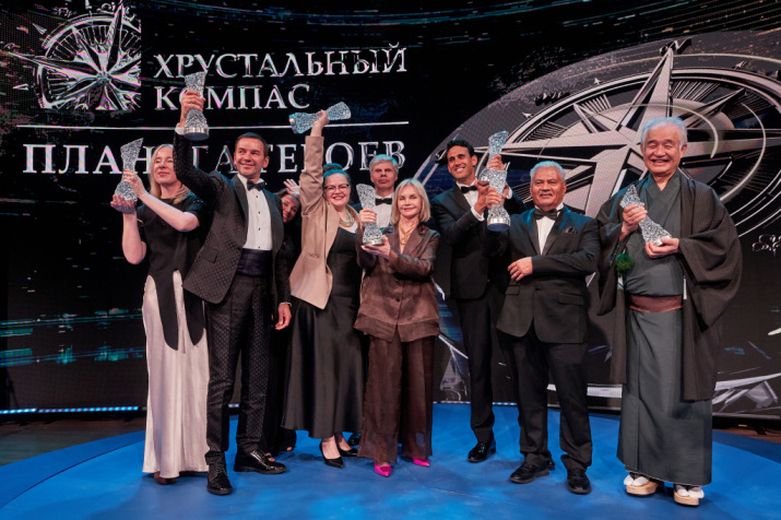 Лауреаты XIII премии «Хрустальный компас». Фото: Феликс Геллер, Анна Зиновьева