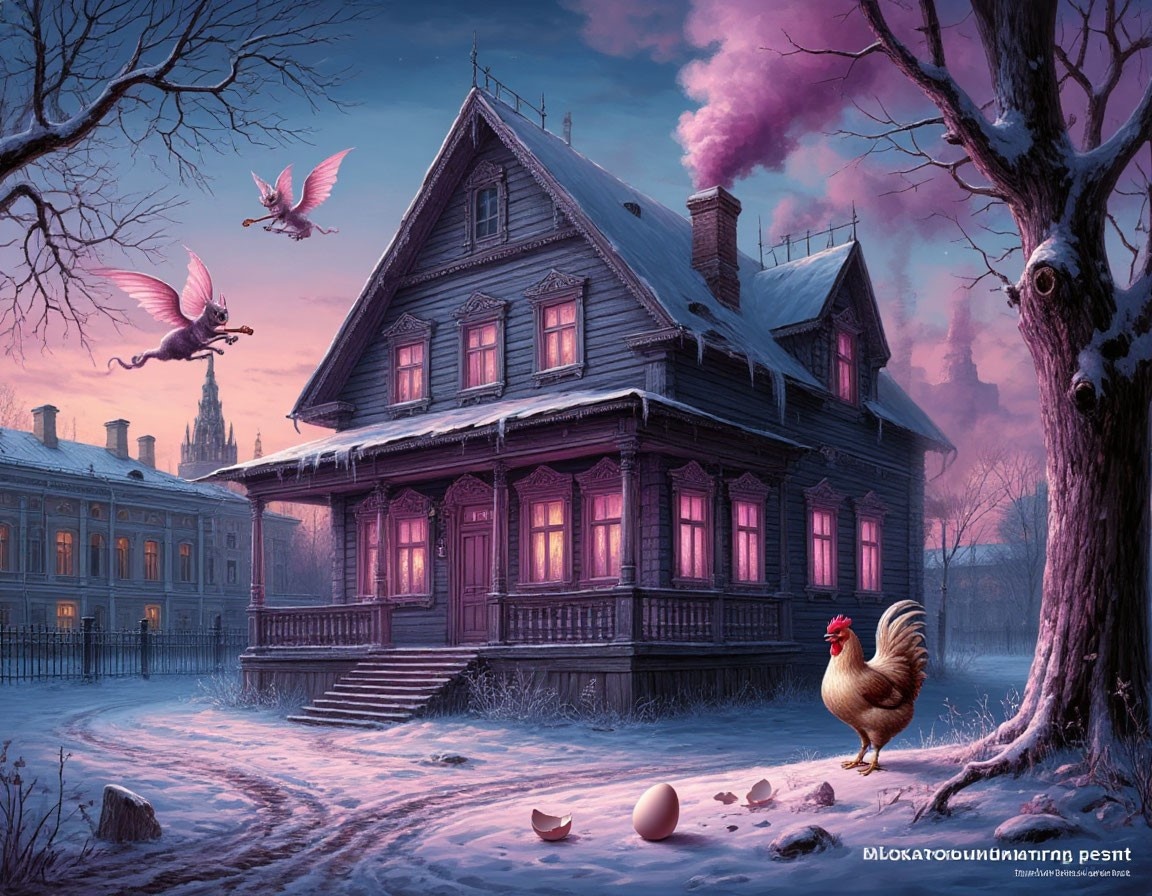 Фантастические образы "Курочки Рябы" от ИИ