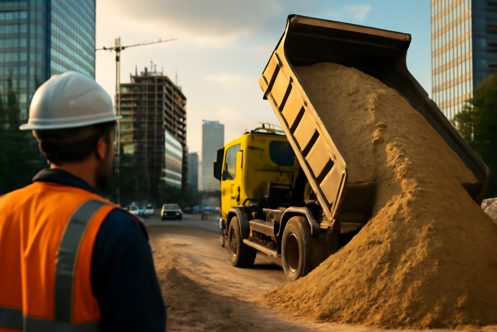    Перевозка строительного песка: как избежать рисков и потерь? mrlogistic12
