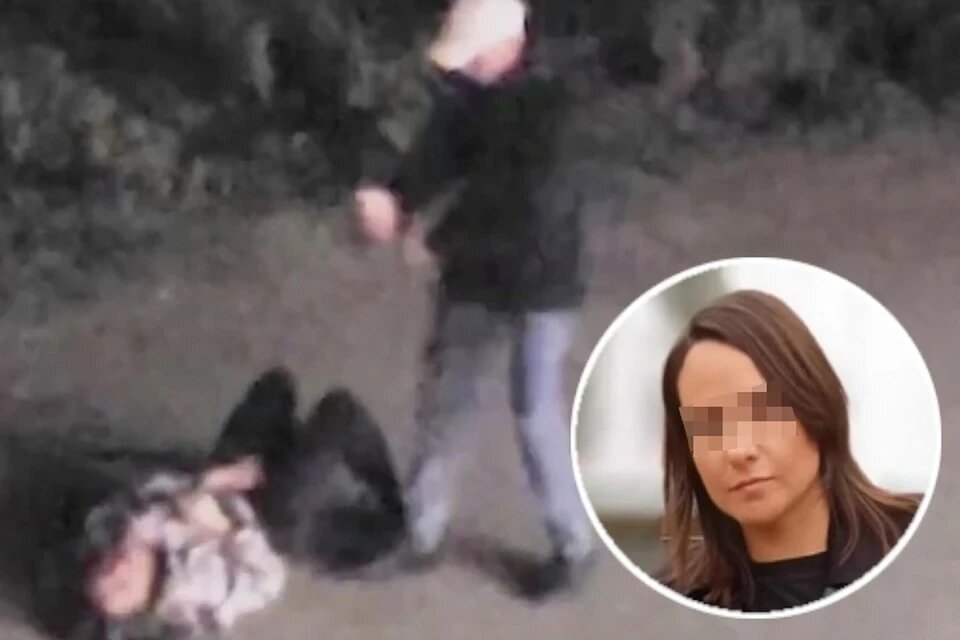 Момент избиения женщины засняли очевидцы. Фото: кадр видео и личный архив погибшей