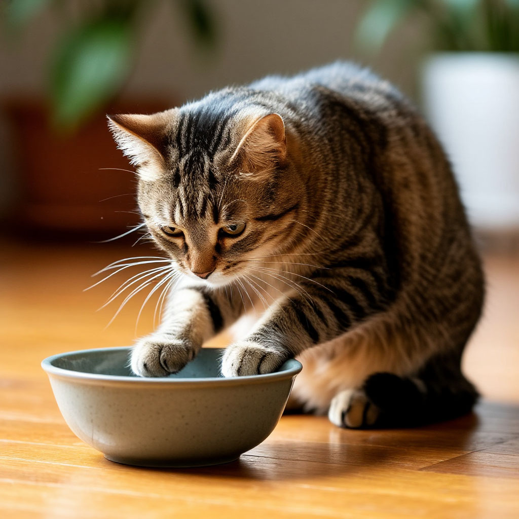 «Замести следы»: что на самом деле делает кот, когда пытается "закопать" свой обед