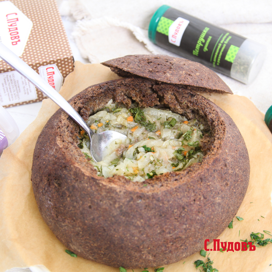 Луковый суп в хлебе