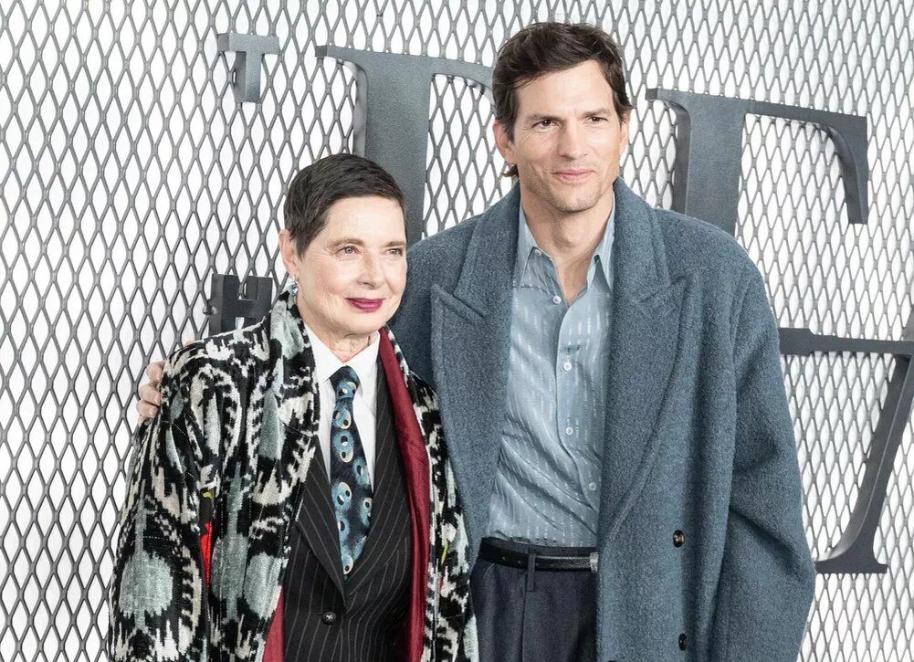    Эван Питерс, Эштон Кутчер, Изабелла Росселлини на премьере сериала "Красота" Райана Мерфи