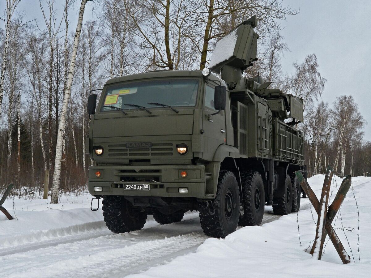    Самоходный зенитный ракетно-пушечный комплекс Панцирь-С1 в Московской области | © РИА Новости / Михаил Воскресенский