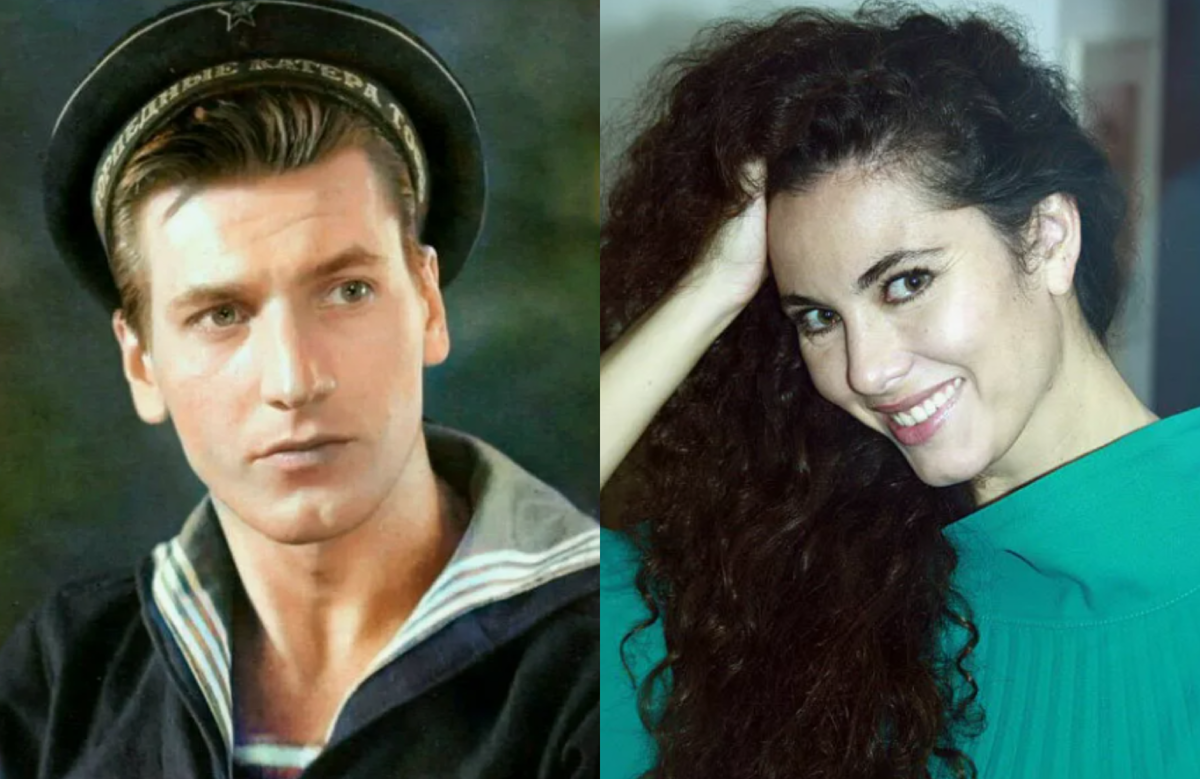 на фото Янина Соколовская и Александр Устюгов в молодости 