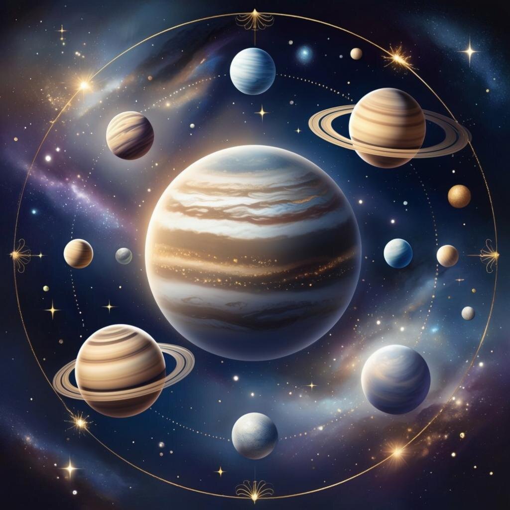 Планеты. Иллюстрация сгенерирована нейросетью