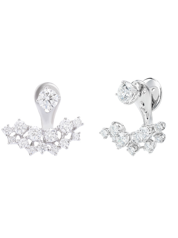 Серьги Mercury Classic из белого золота с бриллиантами