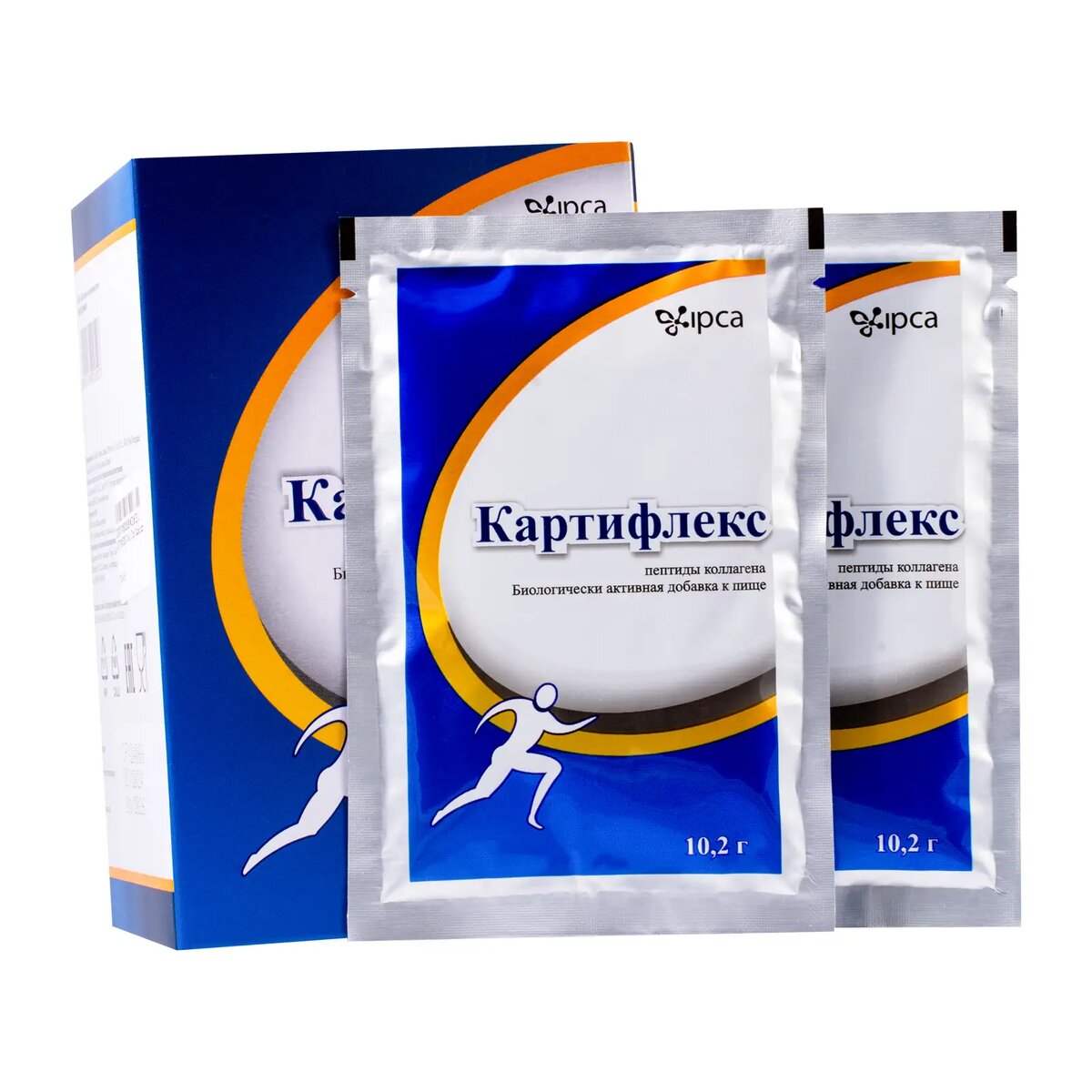 Картифлекс, в одной упаковке 10 пакетиков с порошком