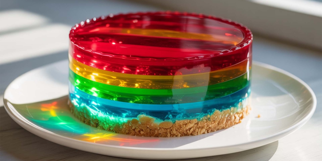 Простой рецепт разноцветного детского желейного торта