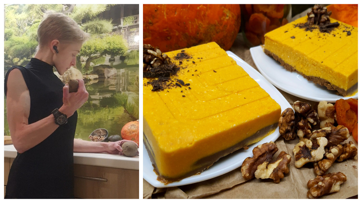 Праздничный тыквенный чизкейк. Фото из архива автора.