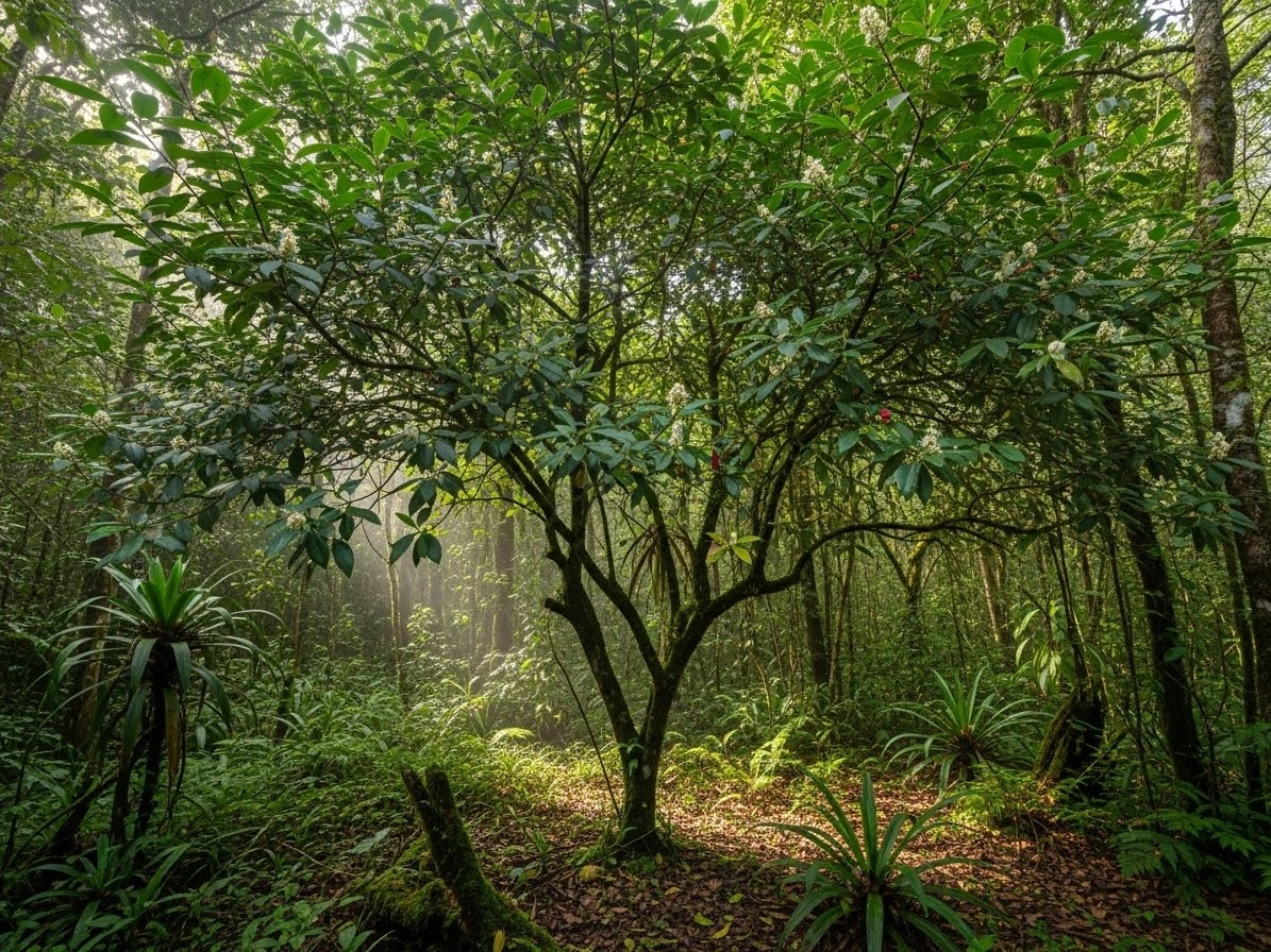 Дерево Йерба растет в дикой природе