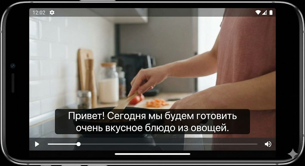 Субтитры создаются на лету даже там, где их изначально не было.