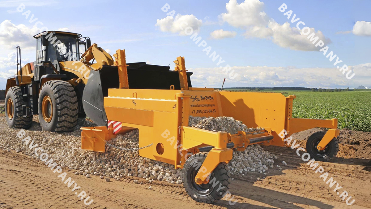 Пример навесного укладчика оснований в работе