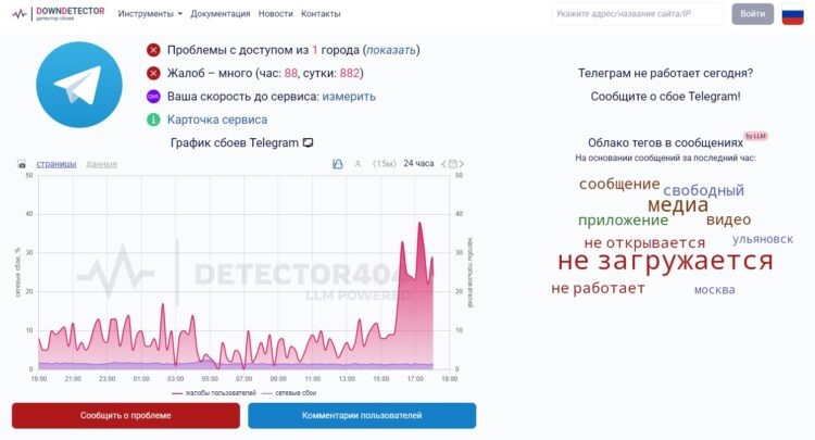    Проблема с отправкой видео постоянна. Источник: detector404.ru