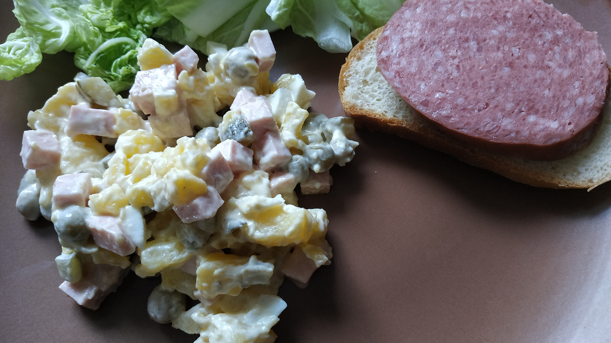 Странный завтрак, но вкусный 