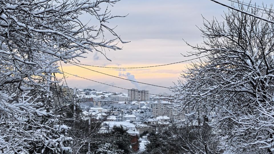 В Геленджик зима пришла неожиданно
