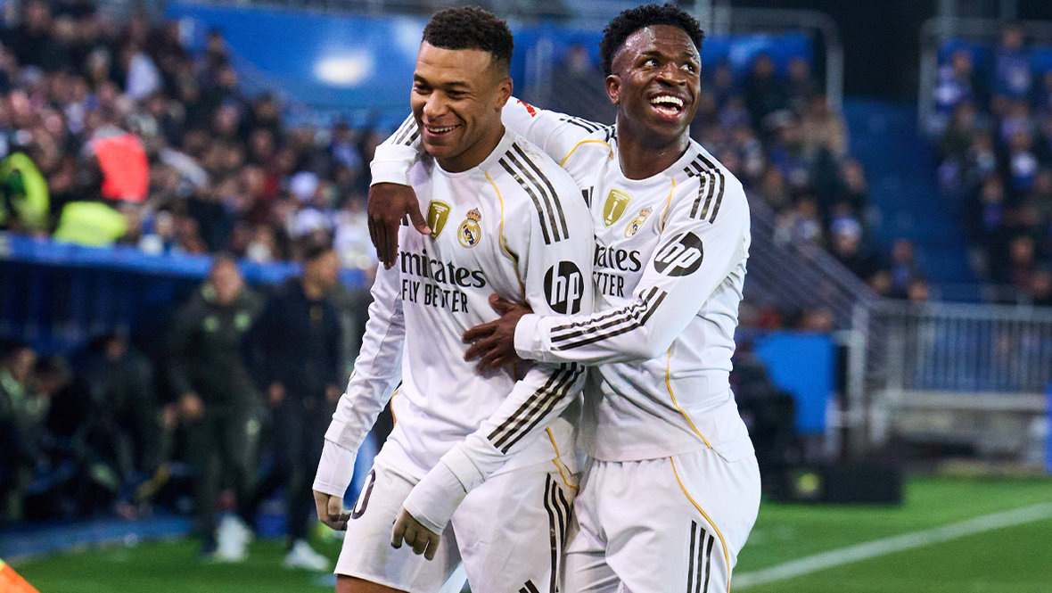    Килиан Мбаппе и Винисиус Жуниор. Getty Images