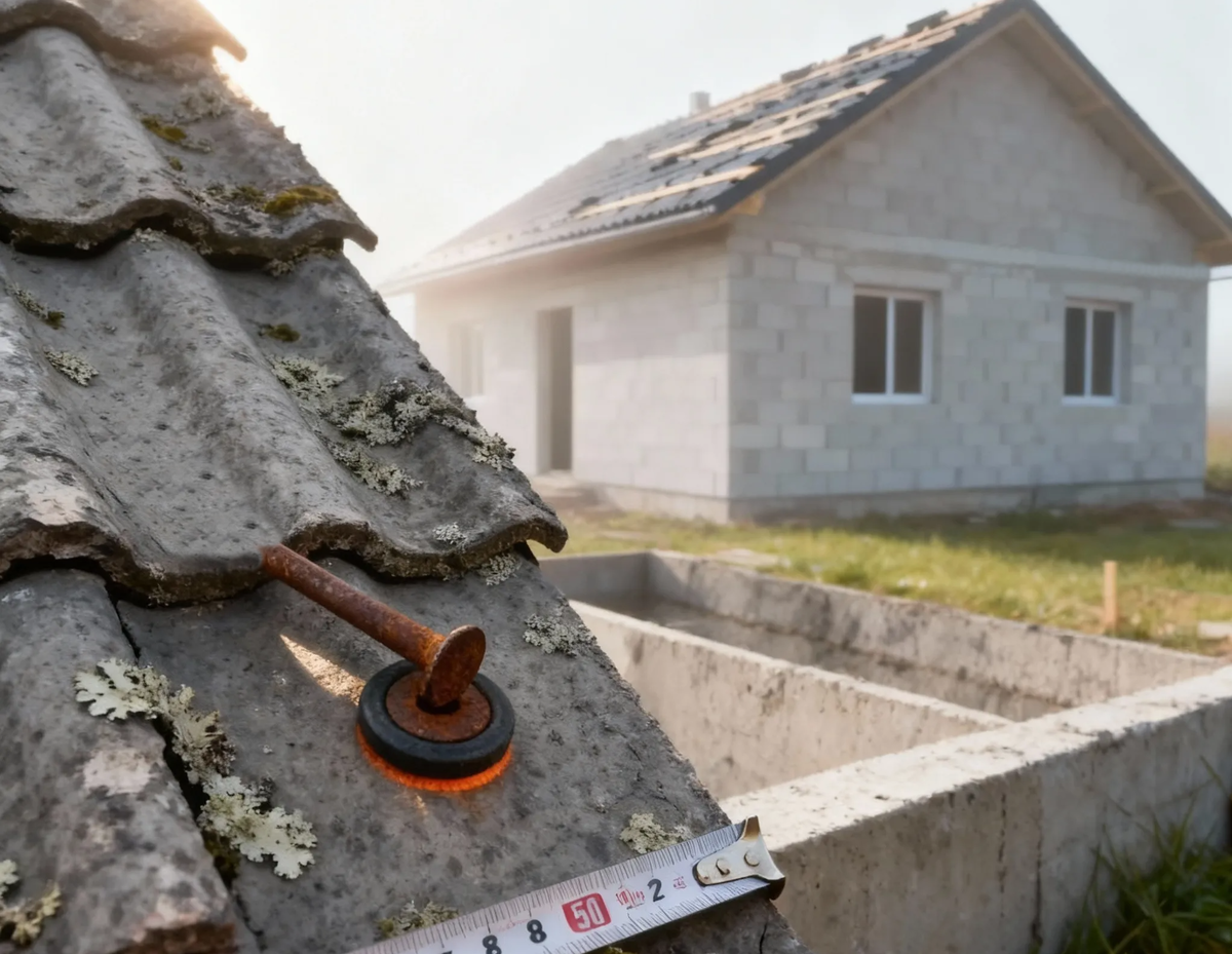 Старый шифер, простой газобетон и ржавый гвоздь — три кита самого надёжного бюджетного дома. Проверено временем, а не рекламой.