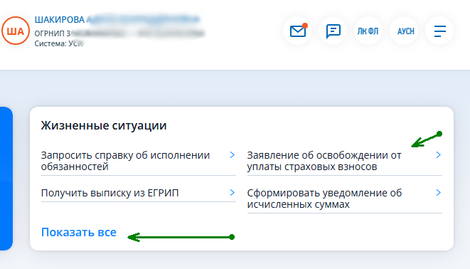 скрин с ЛК ИП