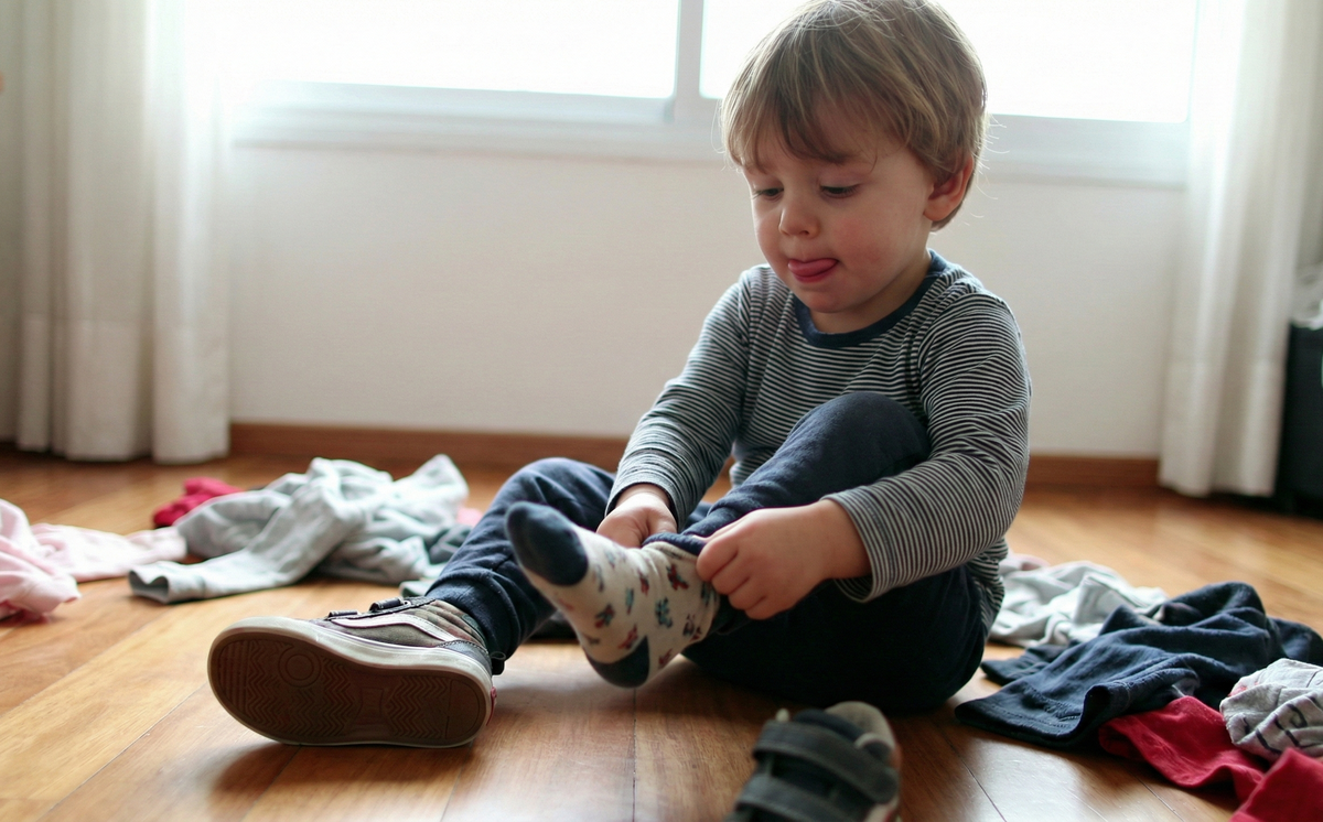 Ребенок самостоятельно одевается, лайфхак от KIDSUP