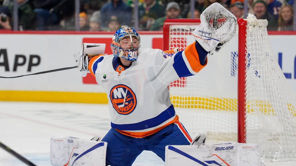 Голкипер «Нью-Йорк Айлендерс» Илья Сорокин.📷Фото: Matt Blewett-Imagn Images / Reuters