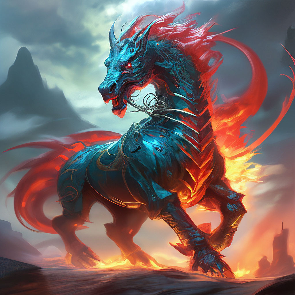 «Дракон-Лошадь» (Луньма) — самый древний визуальный первоисточник символа года (Яндекс картинки)