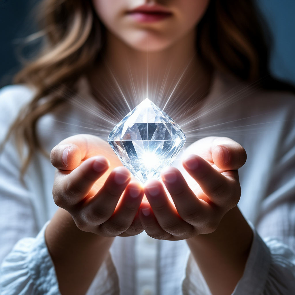 Кристалл в её руках вспыхнул так ярко, что на миг всё погрузилось в слепящую белизну.