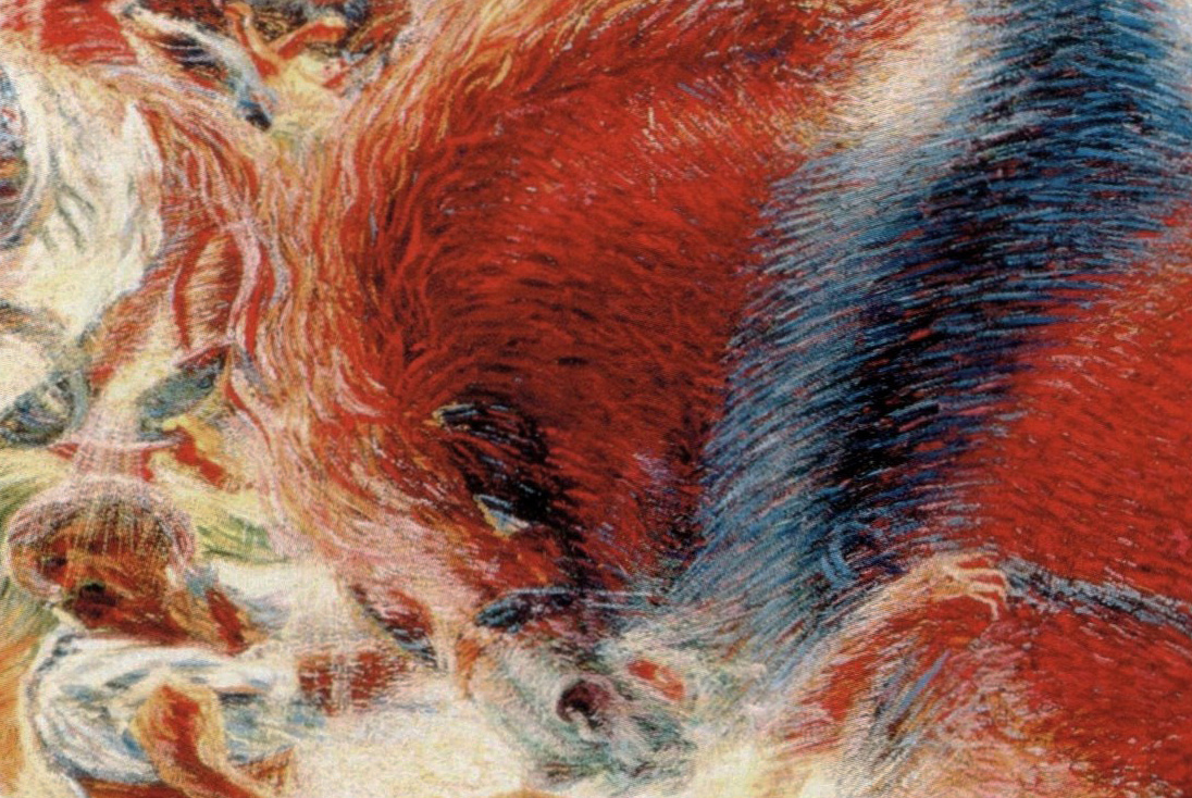 Умберто Боччони. «Город встаёт», 1910  (фрагмент)