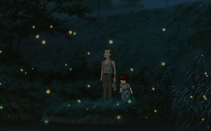 Кадр из мультфильма "Могила светлячков"