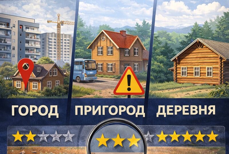 Где безопаснее строить дом в 2026 году: город, пригород или деревня?