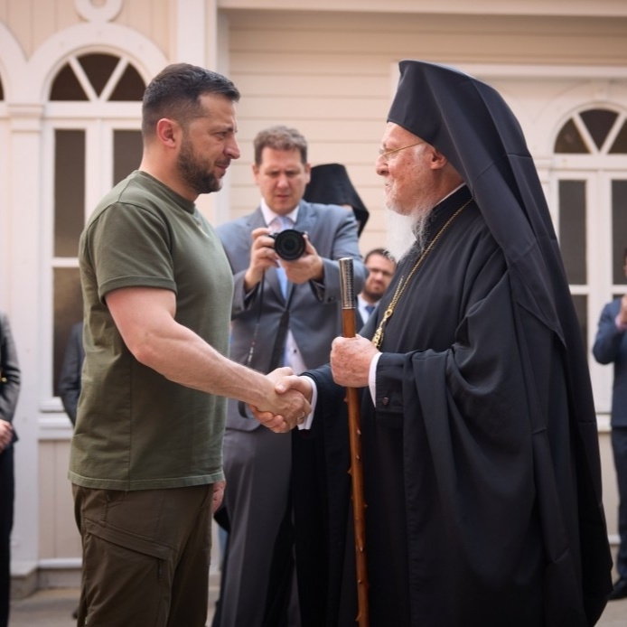 Владимир Зеленский и патриарх Варфоломей I