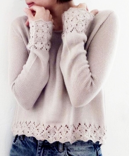 Кайма - красивый край для оформления изделий. 10 схем для вязания спицами