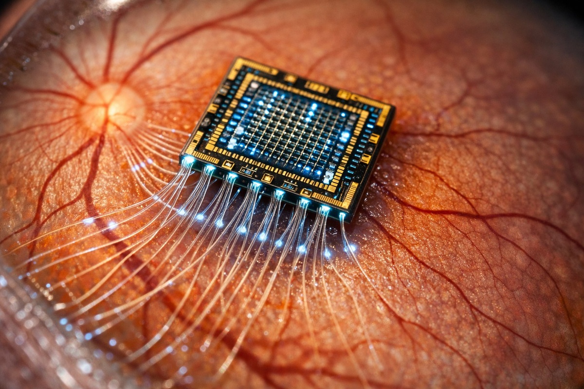 Имплант для сетчатки глаза. Нановровода. 