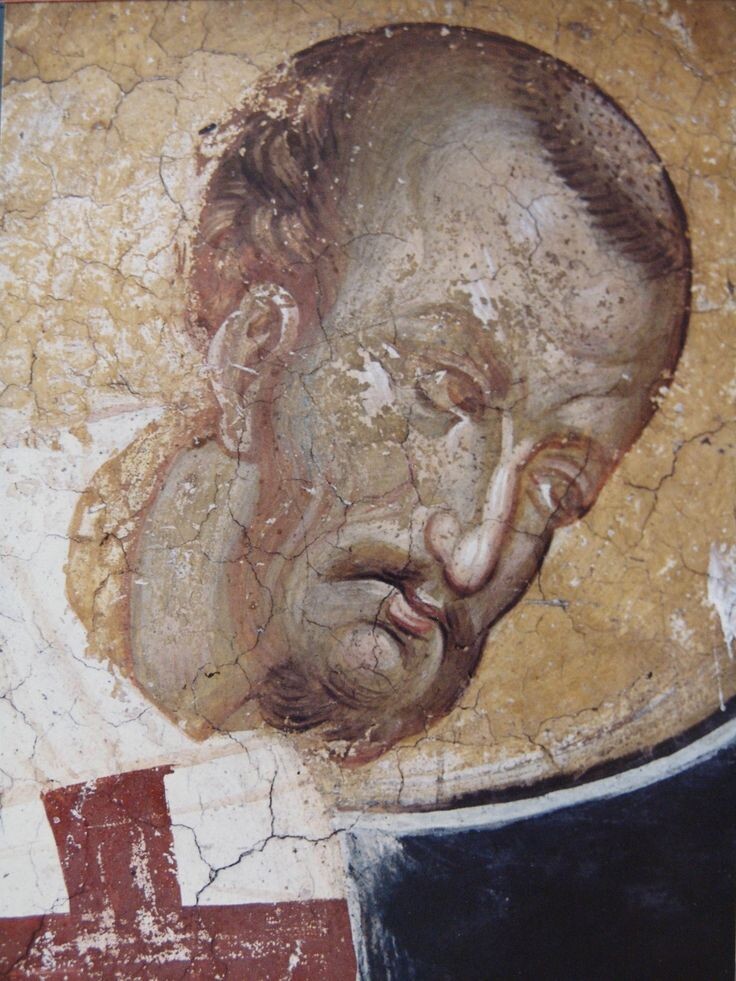 Иоанн Златоуст. Фреска. 