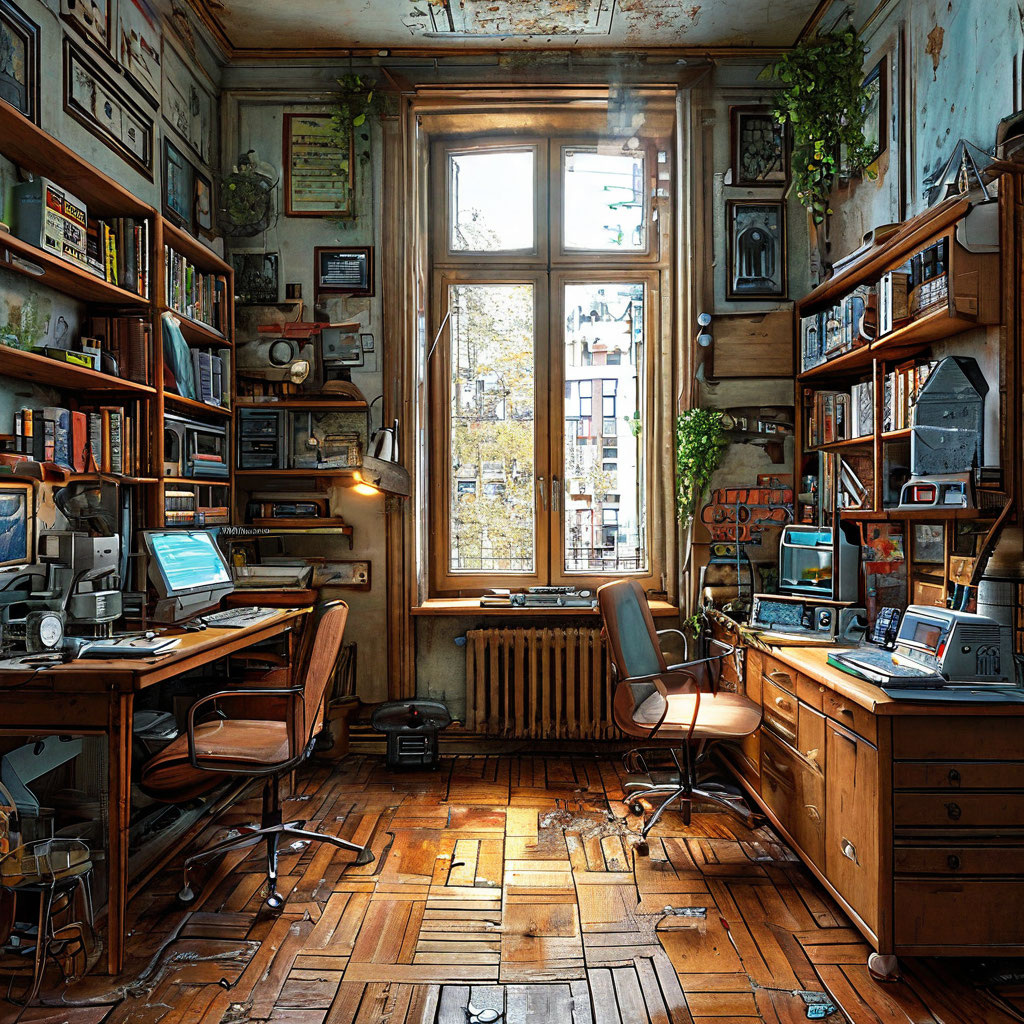 Комната студия Бена.