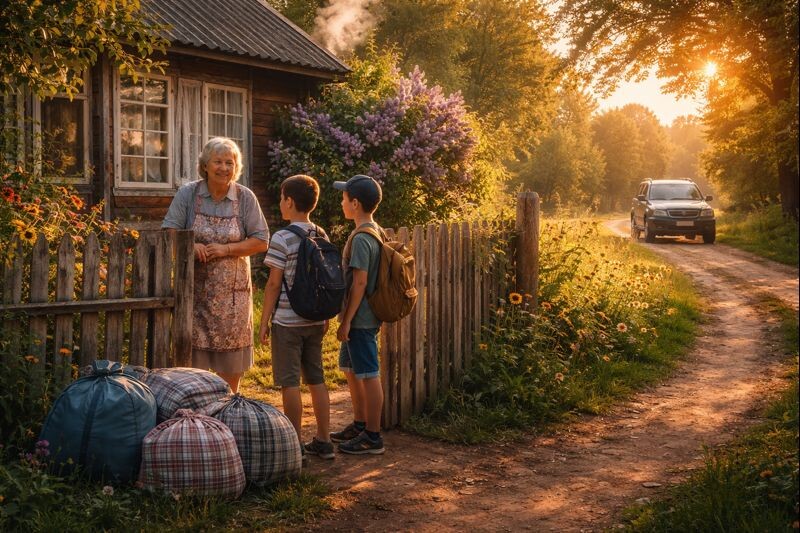 У бабушки в деревне