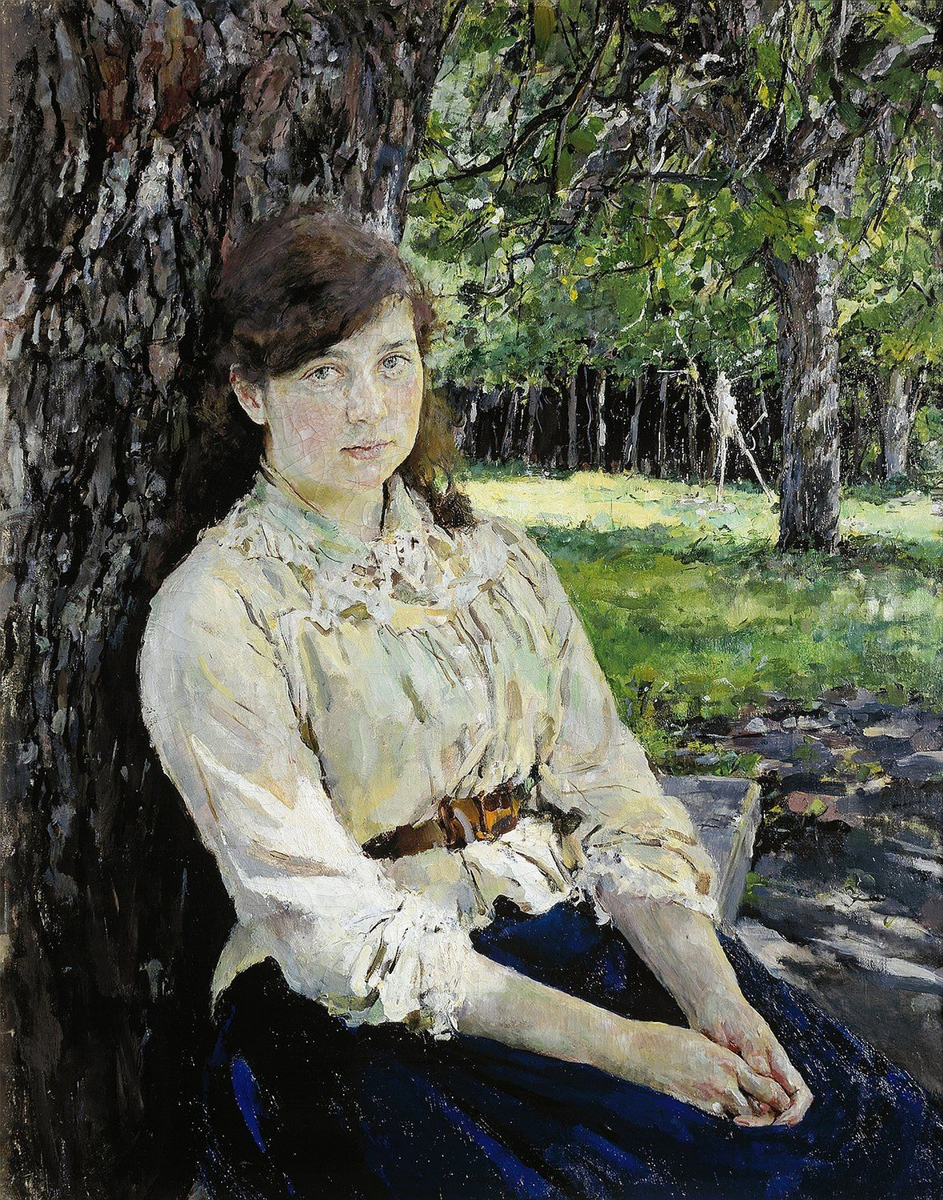 "Девушка, освещенная солнцем (Портрет М.Я.Симонович)", 1888 год. Холст, масло. 89 x 71 см
Государственная Третьяковская галерея, Москва. Серов Валентин Александрович