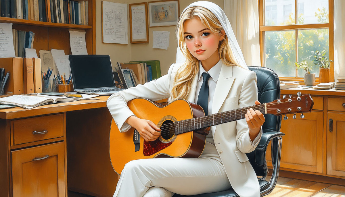 Спеть песню ли о том, как ночь темна, но всё же светит серебром Луна? Изображение от ИИ Шедеврум