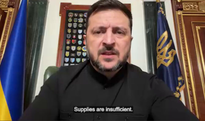    скриншот видео с телеграм-канала Владимира Зеленского