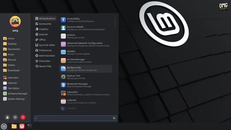 Меню Mint было переработано в версии 22.3