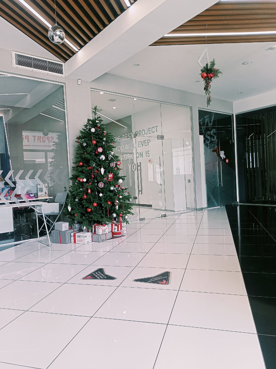 Фото автора. Ёлочка в моем фитнес клубе.