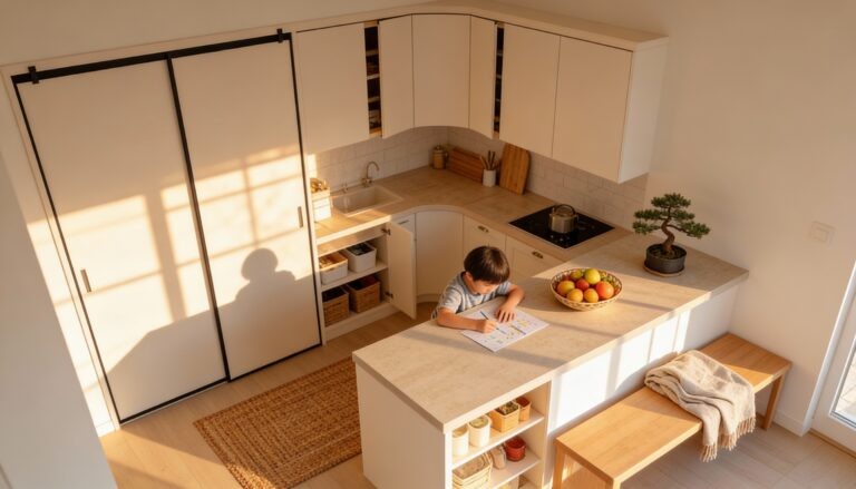    Комфортная П-образная кухня в небольшом пространстве Мир кухонь