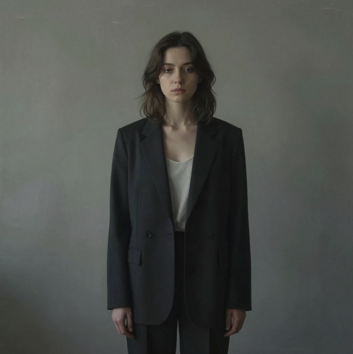 фото женщины в полумраке, её лицо в контражуре, выражение сосредоточенное, сложное.