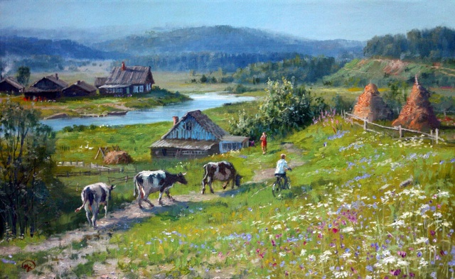 Лето Владимира Жданова. Картины с названиями