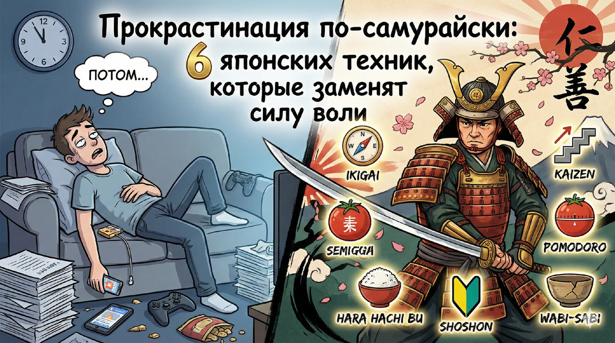 6 японских техник, которые заменят силу воли