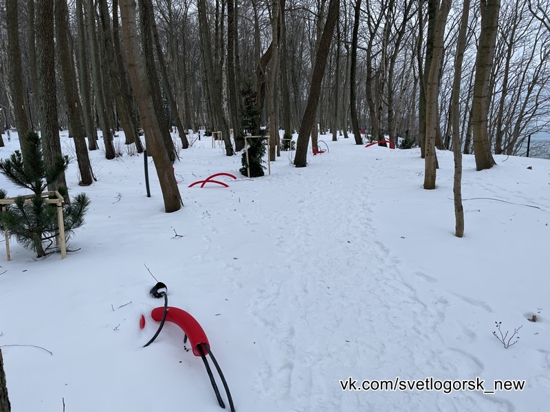 Светлогорск, состояние побережья после завершения "благоустройства", январь 2026
